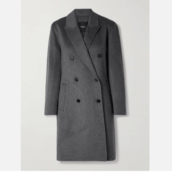 Theory Double-breasted Wool & Cashmere Oversize Coat - Picture 2 of 10